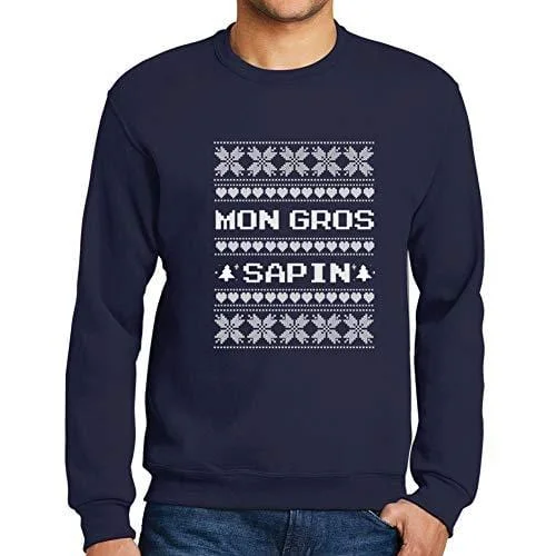 Trendy Comfort Wear Ultrabasic - Homme Graphique Mon Gros Sapin Sweatshirt Action de Grâces Xmas Cadeau Idées Tee French Marine