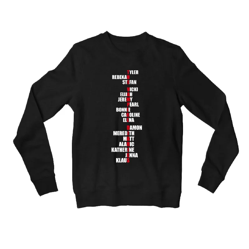 Knowledge And Elegance The Vampire Diaries Sweatshirt - TVD Typography