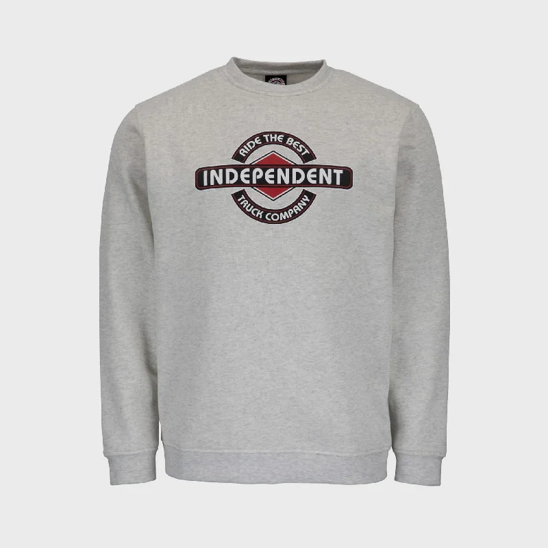Cozy Fitting Independent Mens RTB Bar Crew Sweatshirt - Athletic Heather