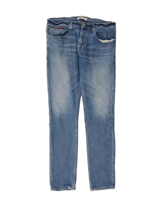 Slim Fit TOMMY JEANS Mens Slim Jeans W36 L36 Blue Cotton