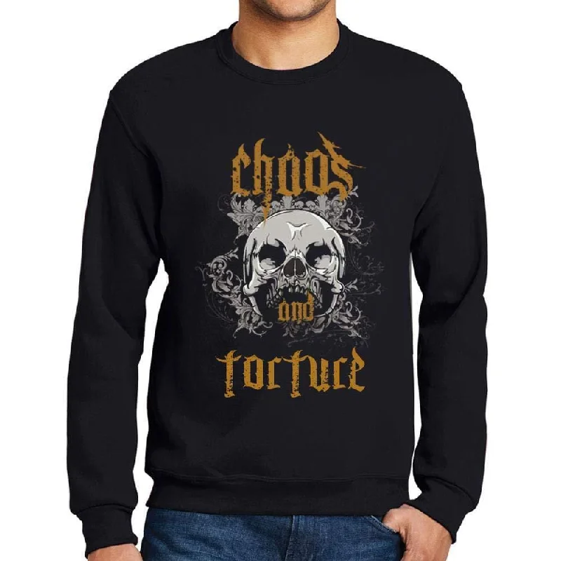 Summer Comfort Ultrabasic - Homme Imprimé Graphique Sweat-Shirt Chaos and Torture Noir Profond