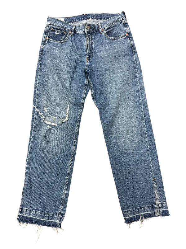 Fashion Must-have Jeans Wide Leg By Gap In Blue Denim, Size: 6