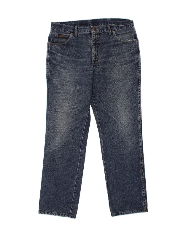 Windbreaker fashion WRANGLER Mens Texas Straight Jeans W36 L34  Navy Blue Cotton