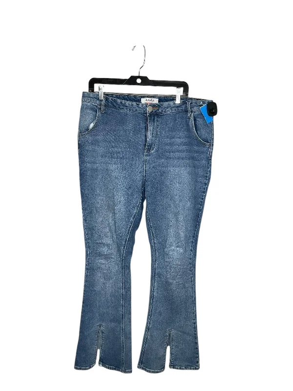 Relaxed Weekend Wear Jeans Boot Cut By Altard State In Blue Denim, Size: 12