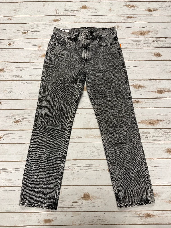Lively And Youthful Jeans Straight By Gap In Black Denim, Size: 8