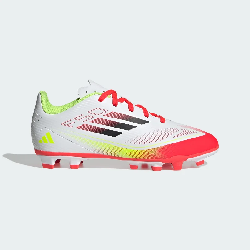 Cozy Shirts ADIDAS KID'S F50 CLUB FIRM WHITE/BLACK FOOTBALL BOOTS