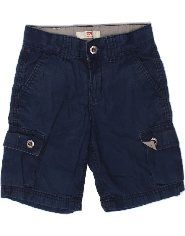 High-quality Fabrics LEVI'S Boys Cargo Shorts 4-5 Years W22  Navy Blue Cotton