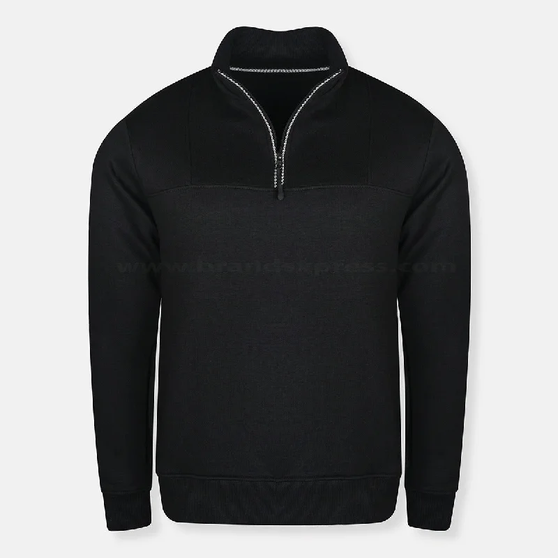 Smart Comfort Half Zip Shoulder Reflector Black  Sweatshirt 8286