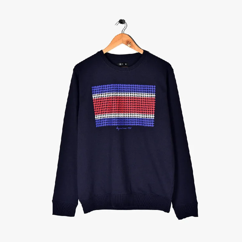 Effortless Outfits TX Flag Print Navy Blue Sweatshirt 2828