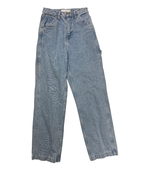 Celebrity Picks Jeans Straight By Topshop In Blue Denim, Size:0