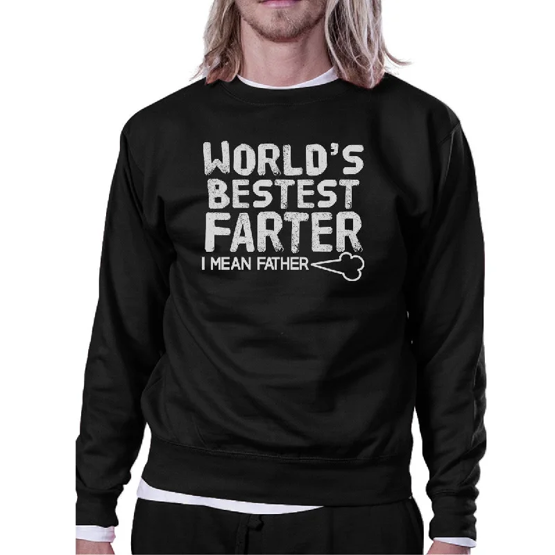 Diamond Series World's Bestest Farter Unisex Black Sweatshirt Funny Gifts For Dad