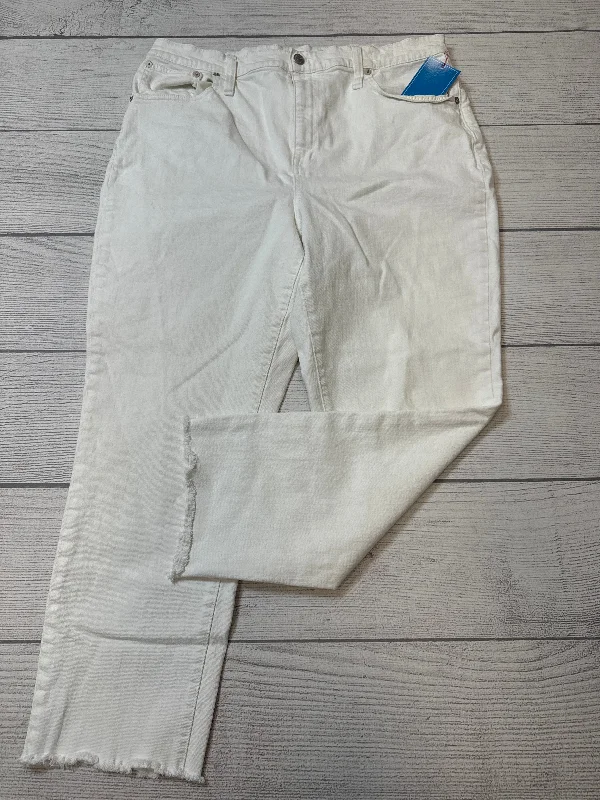 Mid-length Style Jeans Boyfriend By Madewell In White, Size: 12