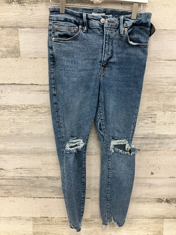 Fashion Wear Jeans Skinny By Good American In Blue Denim, Size: 4