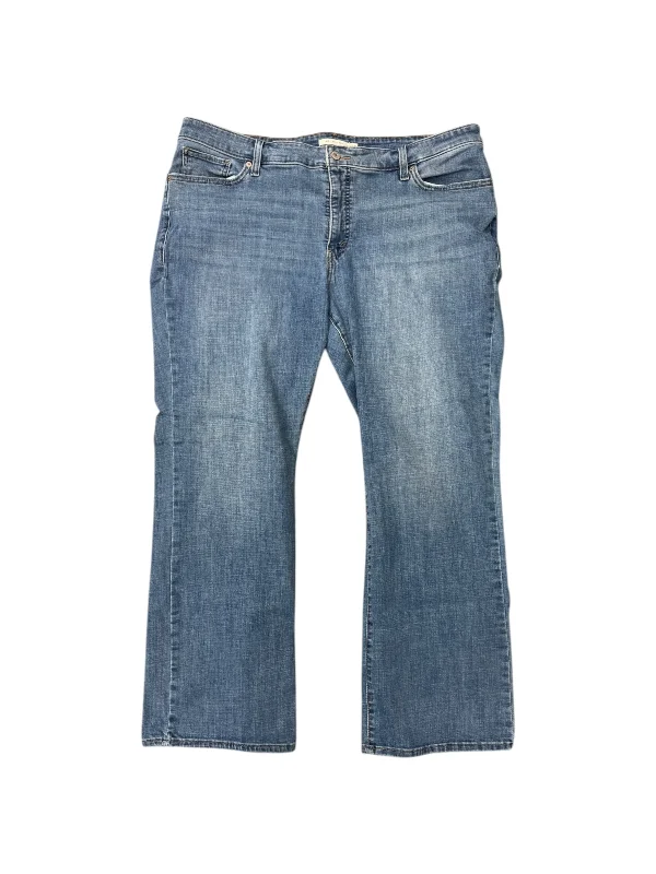 Cozy Lifestyle Jeans Boot Cut By Levis In Blue Denim, Size: 22