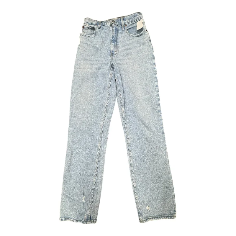Soft Comfort Jeans Straight By Abercrombie And Fitch In Blue, Size:6L