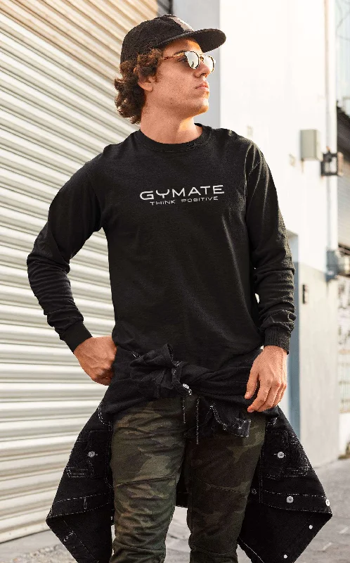 Luxury And Elegant Mens Sweatshirt Original Gymate Logo Think Positive