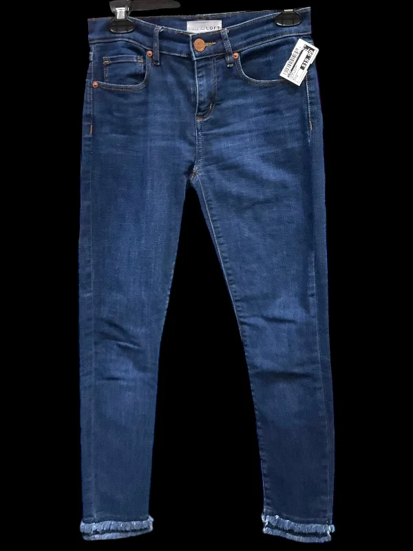 Urban Style Jeans Skinny By Loft In Blue Denim, Size: 0