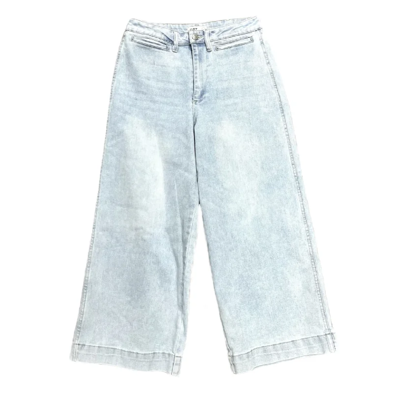 Energy Wear Jeans Wide Leg By Oat In Blue Denim, Size: 6
