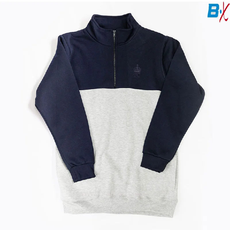 Energy Plan FC Blue & Grey Black Design Zip Front Fleece Sweatshirt 10041