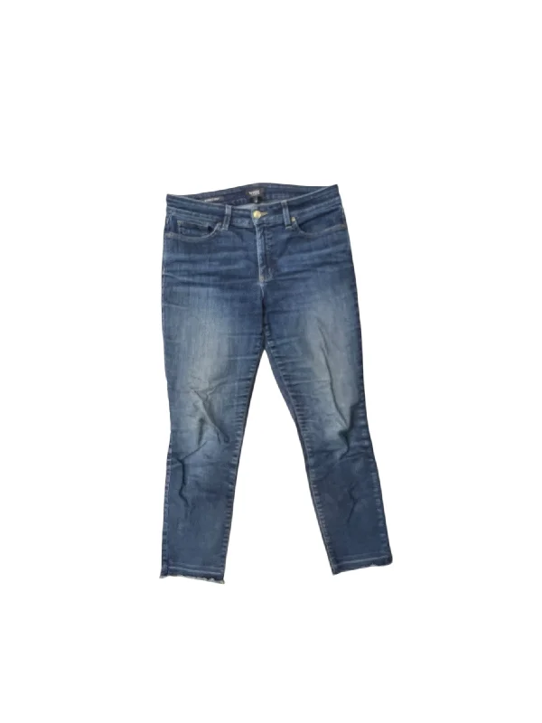 Unique Design Jeans Cropped By Not Your Daughters Jeans In Blue Denim, Size: 10