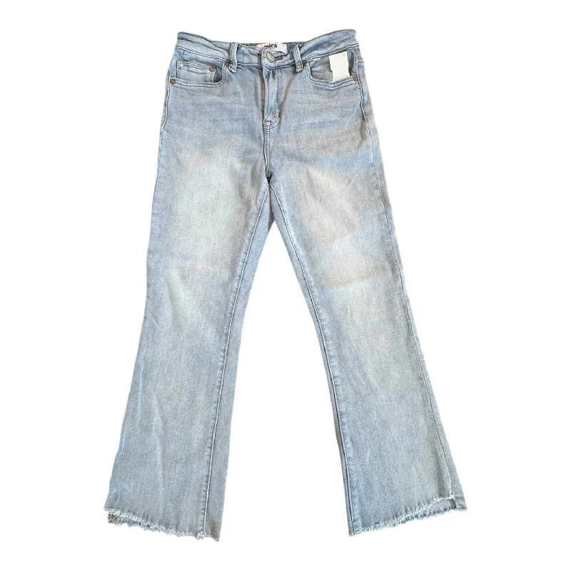 Casual And Comfortable Jeans Straight By MICA In Blue Denim, Size:4