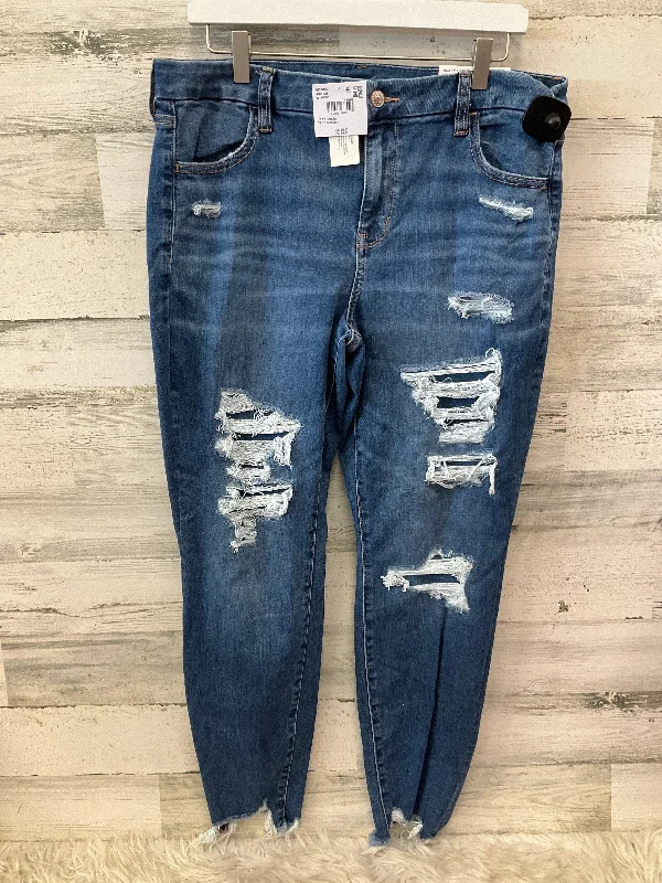 Weekend Comfort Jeans Jeggings By American Eagle In Blue Denim, Size: 16