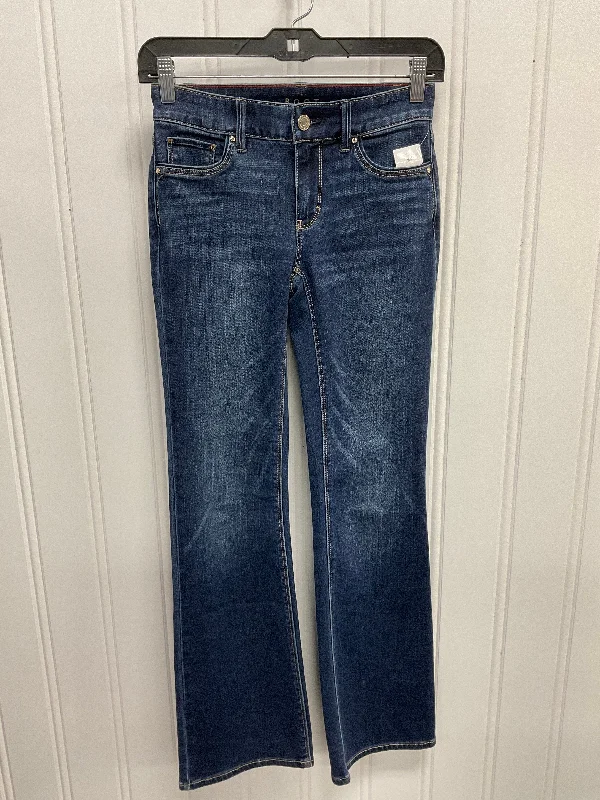High Street Design Jeans Boot Cut By White House Black Market In Blue Denim, Size:00P
