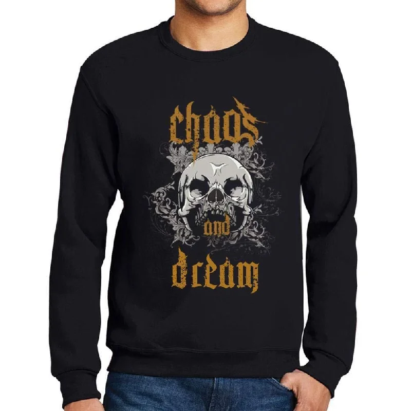 Noble Temperament Ultrabasic - Homme Imprimé Graphique Sweat-Shirt Chaos and Dream Noir Profond