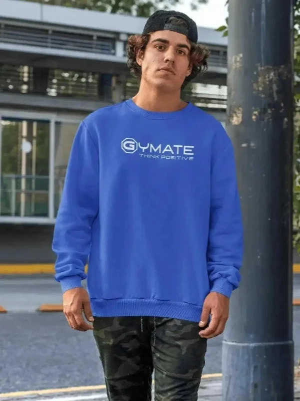 Classic Mens Designer Sweatshirts Centre 'Think Positive' [colours]