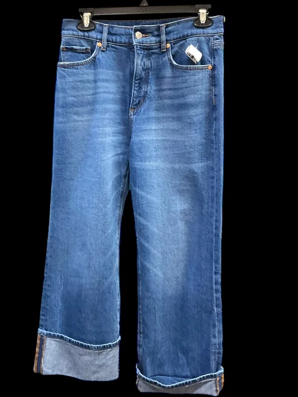Elegant Wear Jeans Wide Leg By Loft In Blue, Size: 2