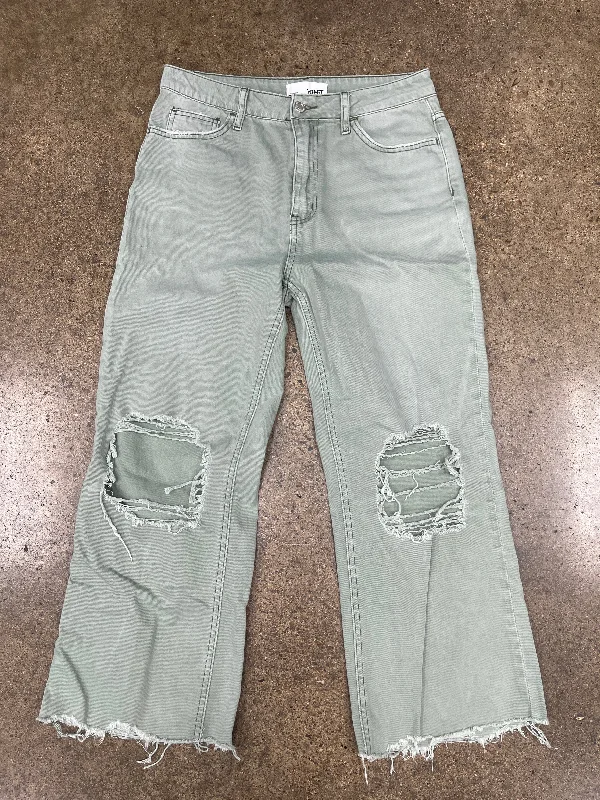 New Products Jeans Cropped By Vervet In Green, Size:6