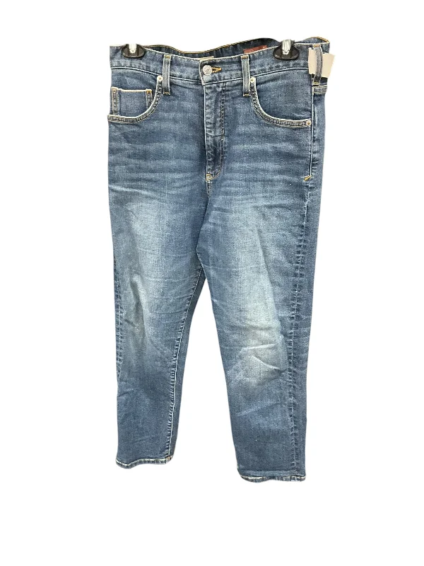 Single-shoulder Neck Design Jeans Straight By Pilcro In Blue Denim, Size: 10