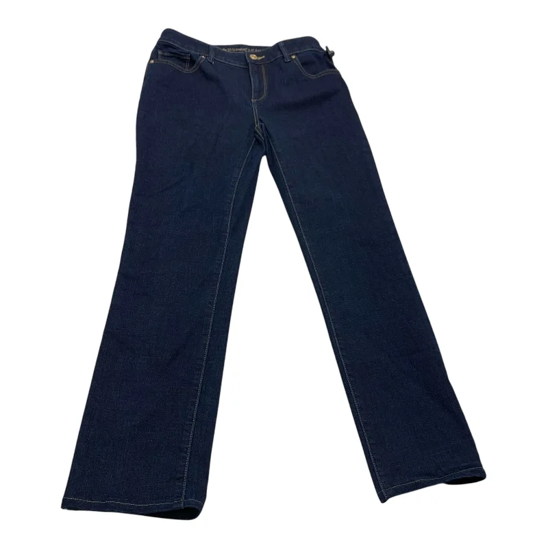 Innovative Design Jeans Straight By Chicos In Blue Denim, Size: 0