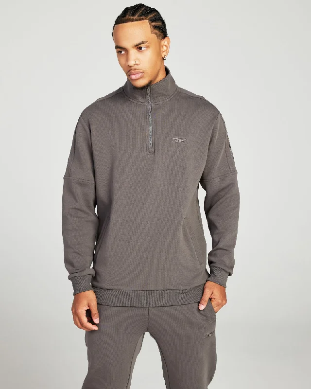 Cozy Apparel Division 1/4 Zip - Charcoal