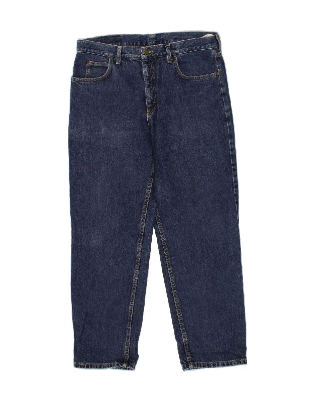 Versatile Comfort Wear LEE Mens Straight Jeans W36 L30  Navy Blue Cotton