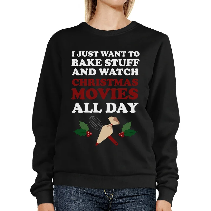 Exquisite Design Baking And Christmas Movies Holiday Sweater Cute X-mas Gift Ideas