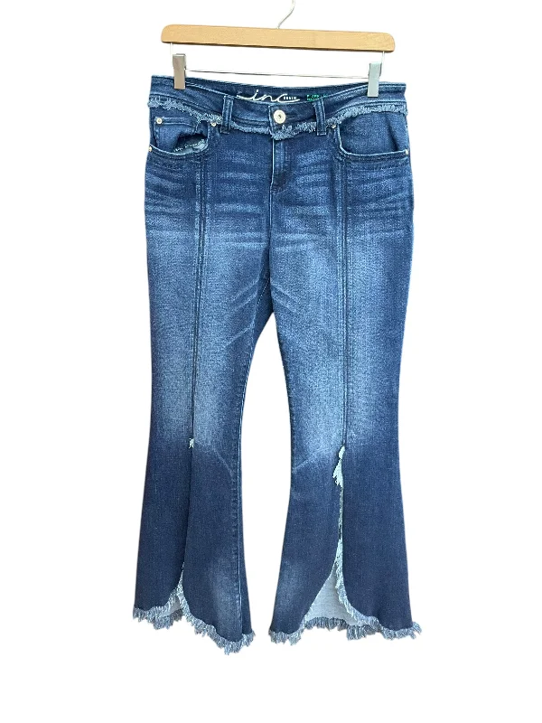 Warm And Comfortable Jeans Flared By Inc In Blue Denim, Size: 10