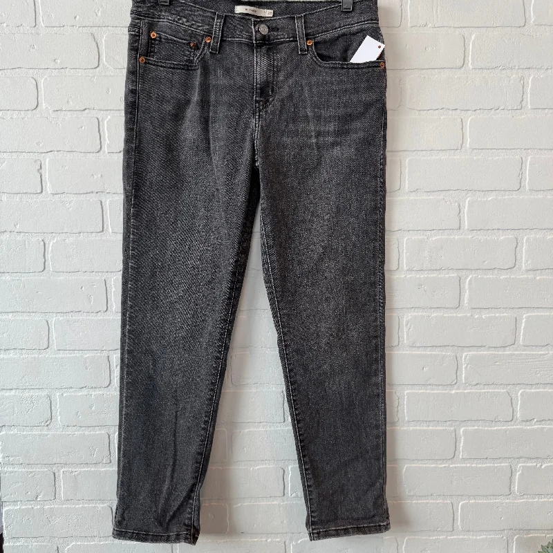 Easy-to-Wear Jeans Boyfriend By Levis In Black Denim, Size: 6
