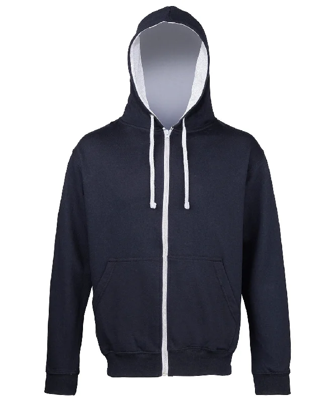 Comfortable Jackets New French Navy/Heather Grey - Varsity zoodie