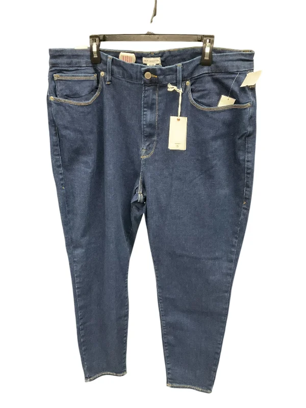 Warm Winter Series Jeans Skinny By Good American In Blue Denim, Size: 20
