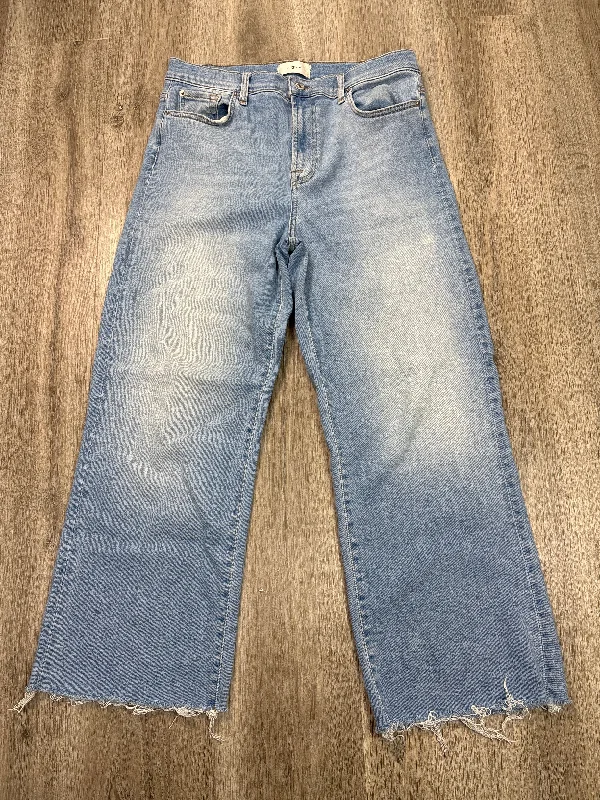 Design Perception Jeans Cropped By 7 For All Mankind In Blue Denim, Size: 12