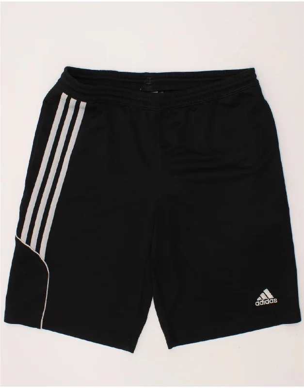 Noble Temperament ADIDAS Boys Climalite Sport Shorts 13-14 Years Black Polyester