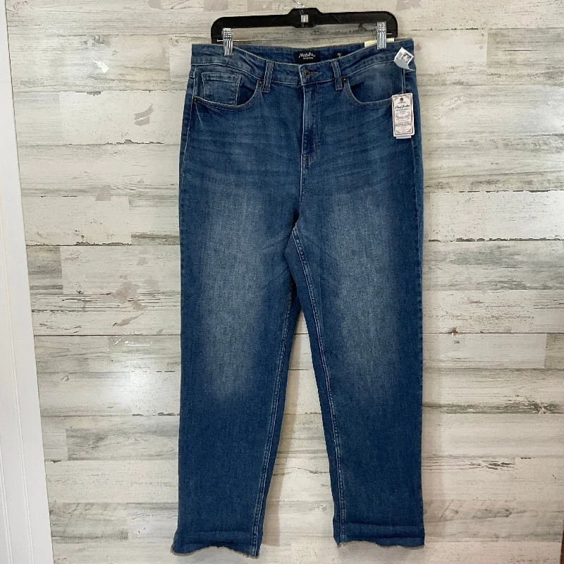 Street Cool Jeans Straight By FLAG & ANTHEM In Blue Denim, Size: 14