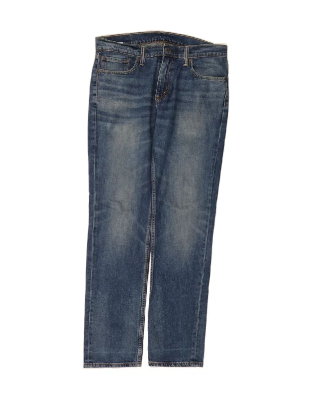 Soft Wearables LEVI'S Mens 511 Slim Jeans W33 L32 Navy Blue Cotton