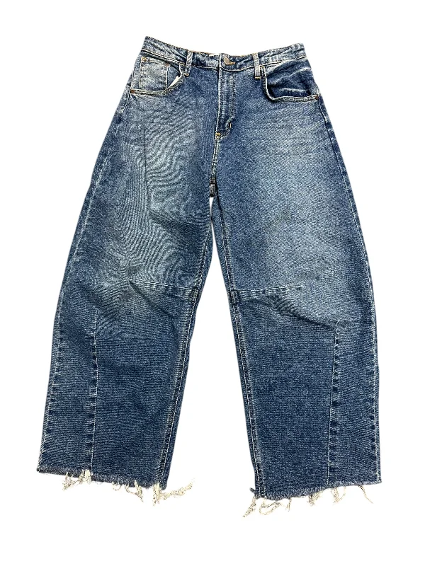 All-Day Style Jeans Wide Leg By Just Black In Blue Denim, Size: 4
