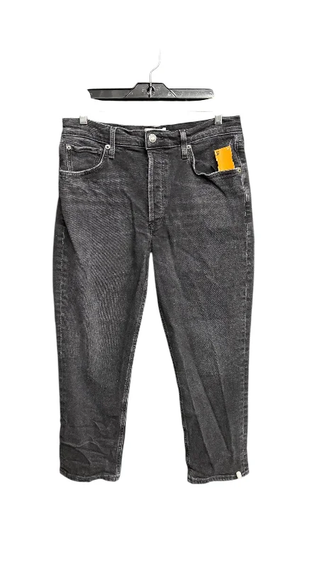 Basic Version Jeans Straight By Agolde In Black Denim, Size: 10