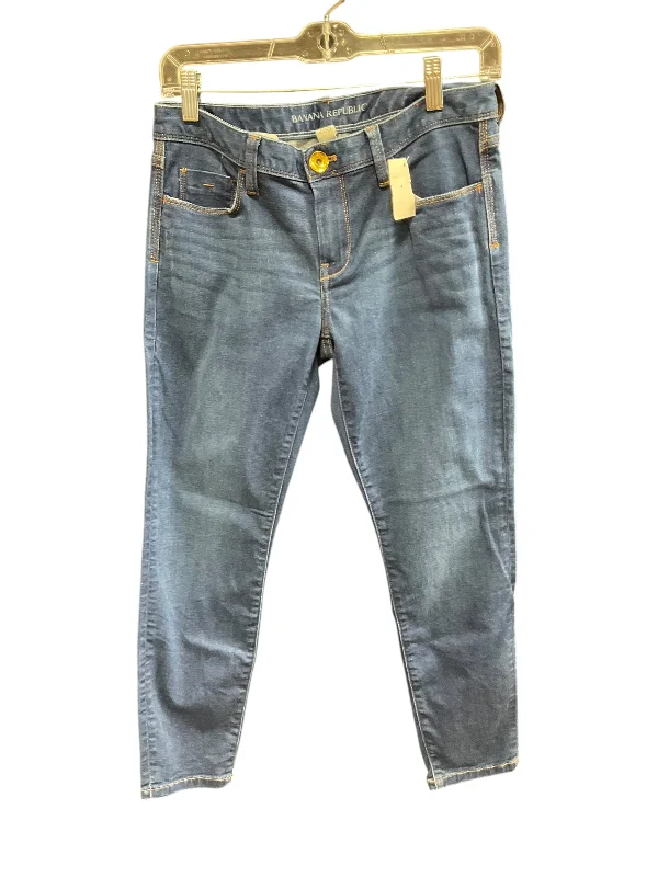 Relaxed And Casual Jeans Skinny By Banana Republic In Blue Denim, Size: 2