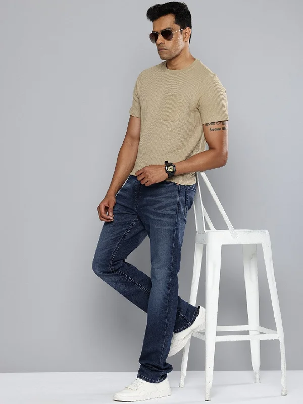 Layered Comfort Men's 513 Slim Straight Fit Dark Blue Jeans