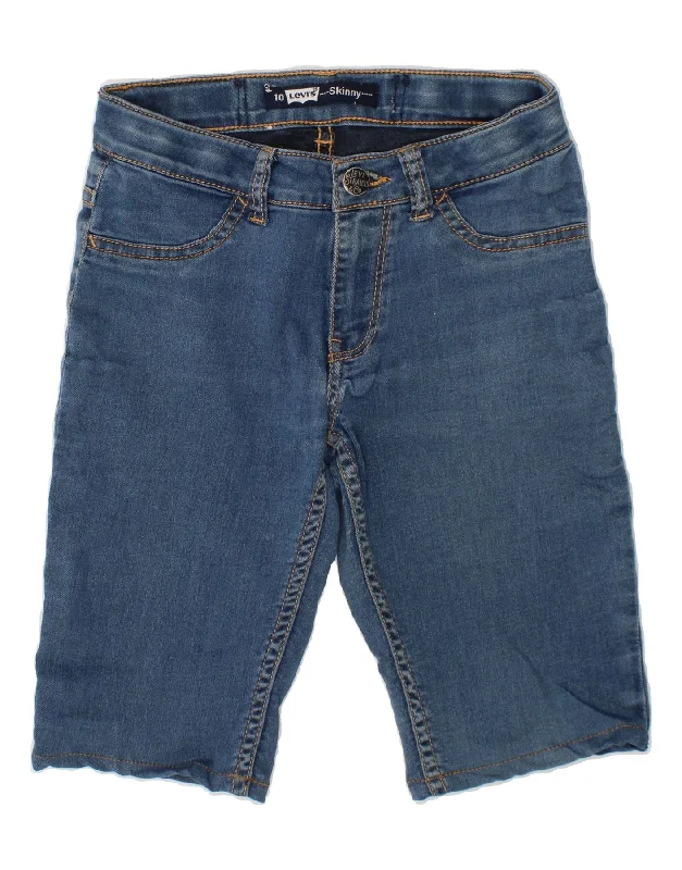 Lazy Style LEVI'S Boys Skinny Denim Shorts 9-10 Years W24  Blue Cotton
