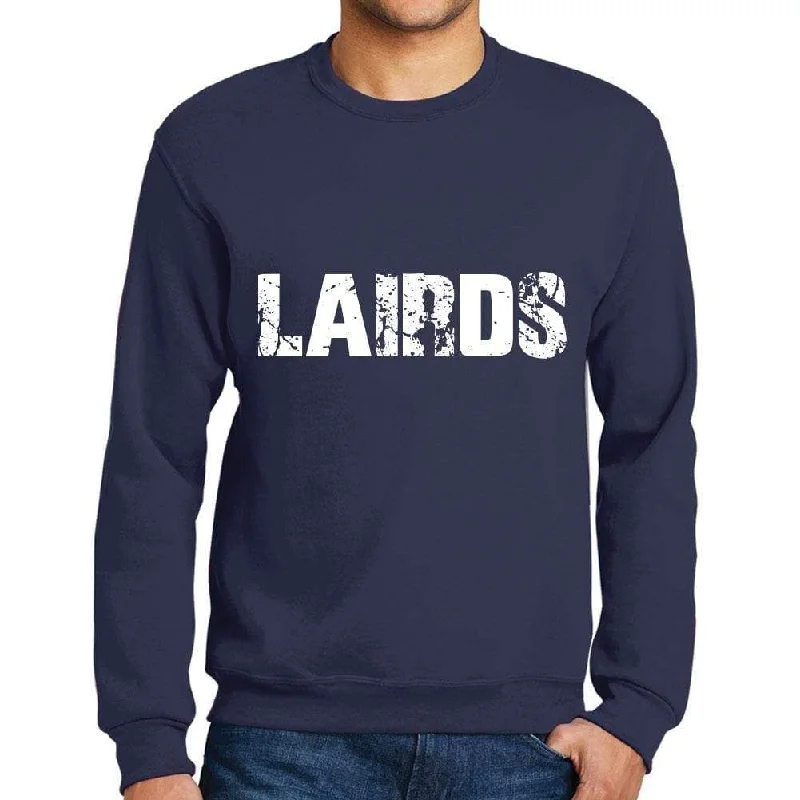 Modern Comfort Men's Printed Graphic Sweatshirt Popular Words LAIRDS French Navy
